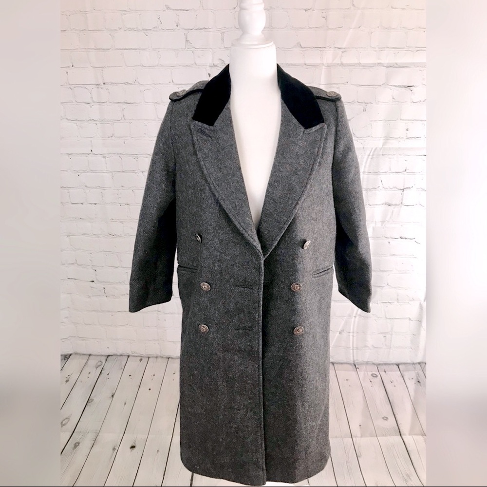 Braetan Gray Double-Breasted Kids Coat